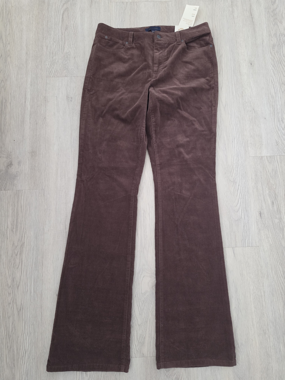 NWT Talbots Curvy Bootcut Corduroy Pants 10L Long Brown